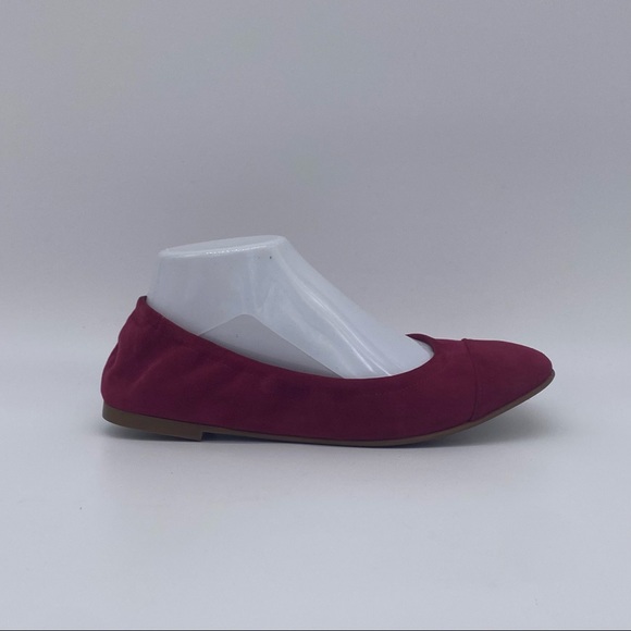 Aquatalia Carolyn Suede Ballet Flat in Cherry - Picture 7 of 11